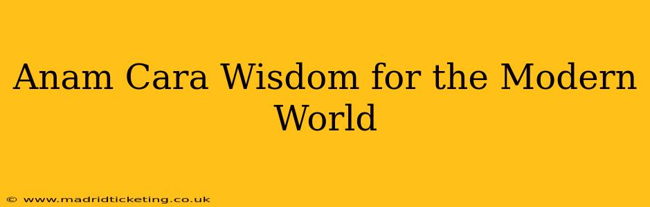 Anam Cara Wisdom for the Modern World