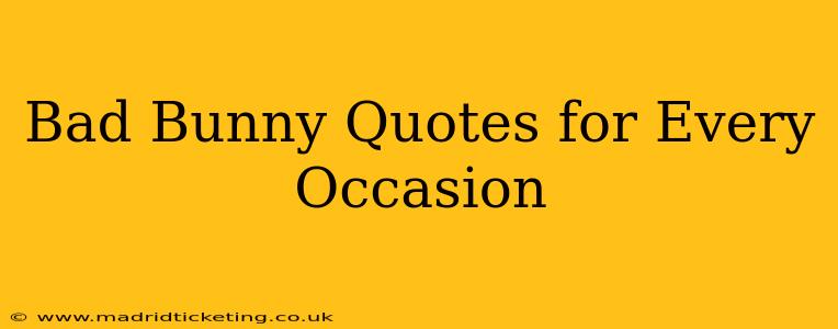 Bad Bunny Quotes for Every Occasion