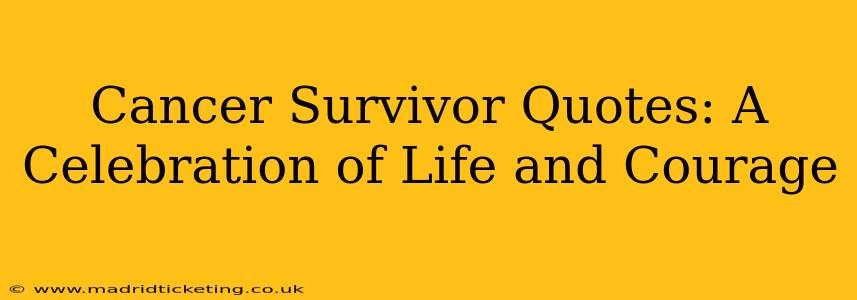 Cancer Survivor Quotes: A Celebration of Life and Courage