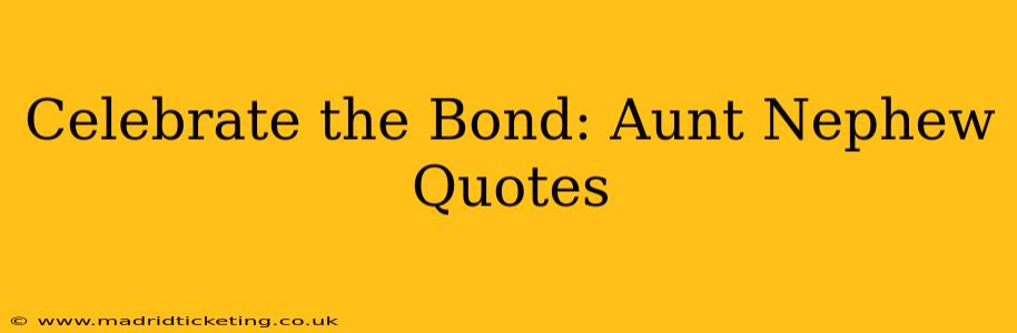 Celebrate the Bond: Aunt Nephew Quotes