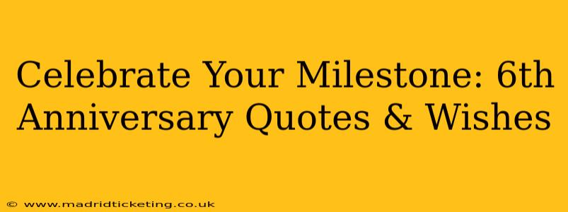 Celebrate Your Milestone: 6th Anniversary Quotes & Wishes