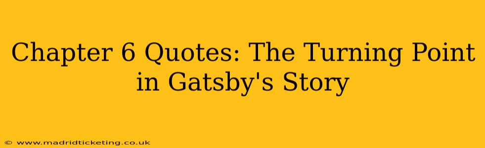 Chapter 6 Quotes: The Turning Point in Gatsby's Story