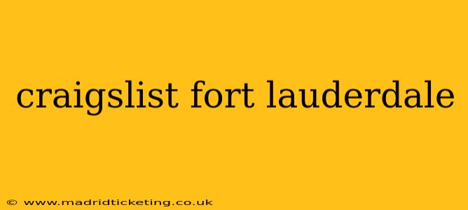 craigslist fort lauderdale