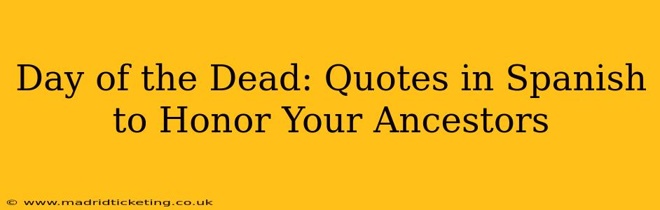 Day of the Dead: Quotes in Spanish to Honor Your Ancestors