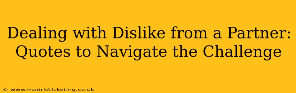 Dealing with Dislike from a Partner: Quotes to Navigate the Challenge