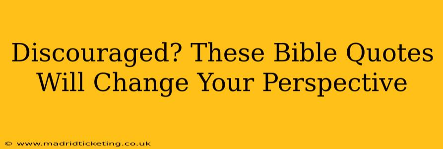 Discouraged? These Bible Quotes Will Change Your Perspective