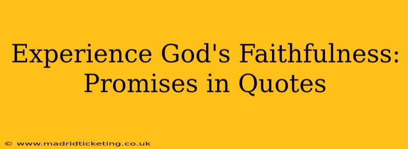 Experience God's Faithfulness: Promises in Quotes