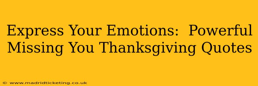 Express Your Emotions:  Powerful Missing You Thanksgiving Quotes