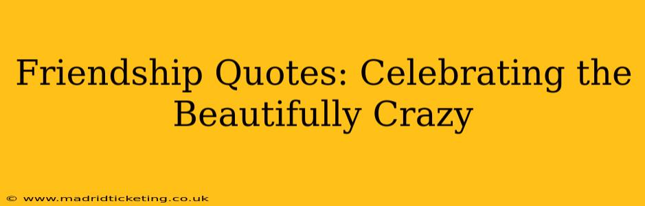 Friendship Quotes: Celebrating the Beautifully Crazy