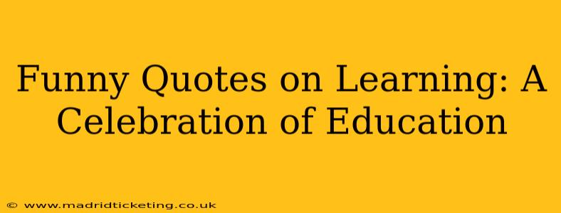 Funny Quotes on Learning: A Celebration of Education