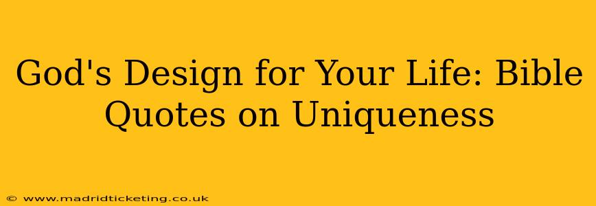 God's Design for Your Life: Bible Quotes on Uniqueness