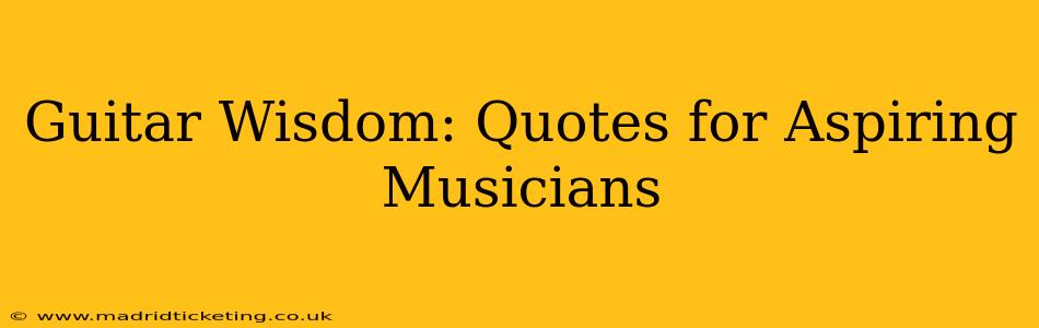 Guitar Wisdom: Quotes for Aspiring Musicians