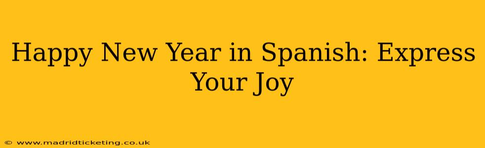 Happy New Year in Spanish: Express Your Joy