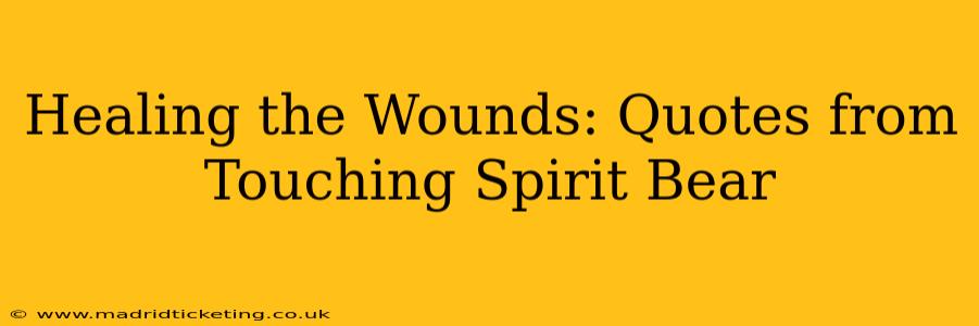 Healing the Wounds: Quotes from Touching Spirit Bear