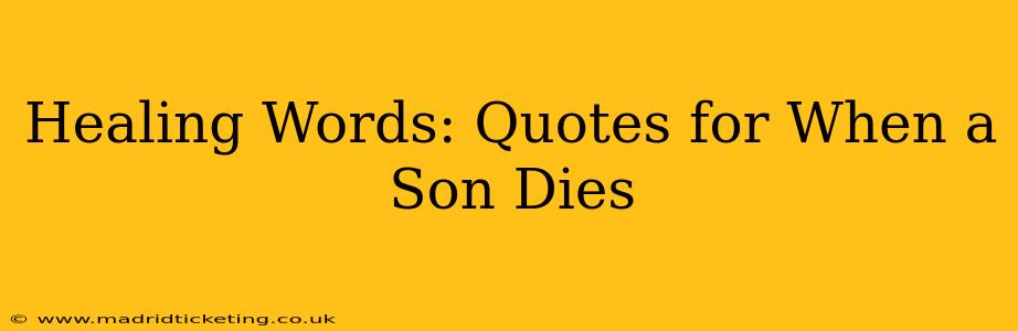 Healing Words: Quotes for When a Son Dies