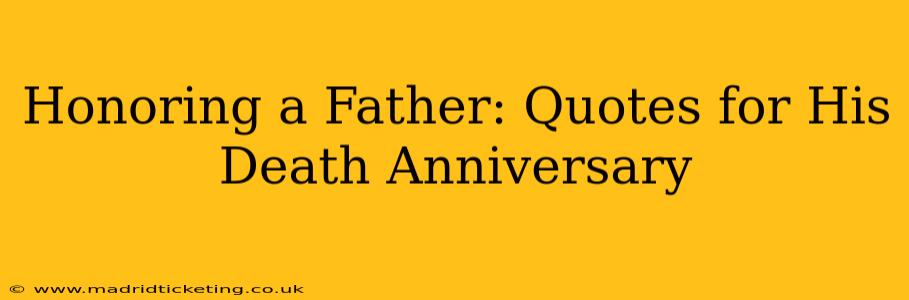 Honoring a Father: Quotes for His Death Anniversary