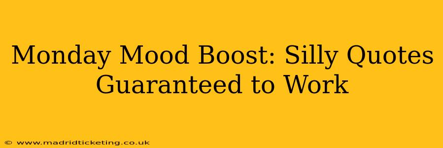 Monday Mood Boost: Silly Quotes Guaranteed to Work
