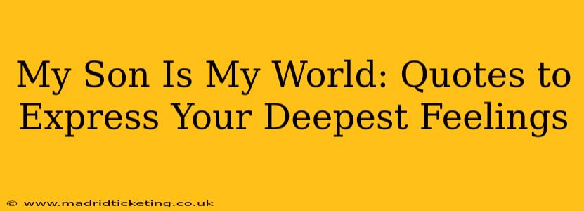 My Son Is My World: Quotes to Express Your Deepest Feelings
