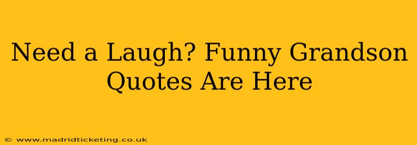 Need a Laugh? Funny Grandson Quotes Are Here