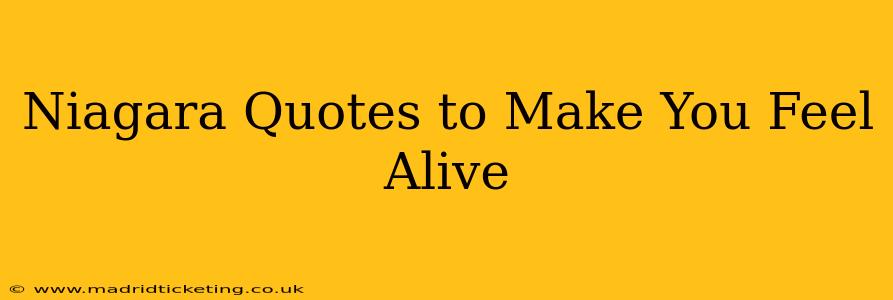 Niagara Quotes to Make You Feel Alive