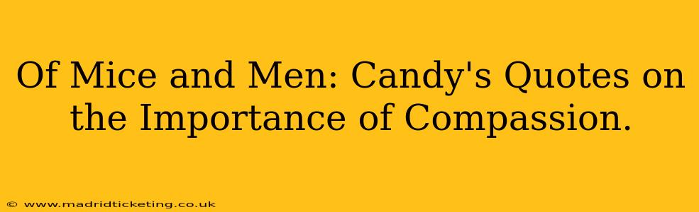 Of Mice and Men: Candy's Quotes on the Importance of Compassion.