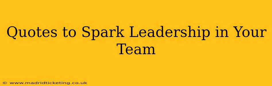 Quotes to Spark Leadership in Your Team