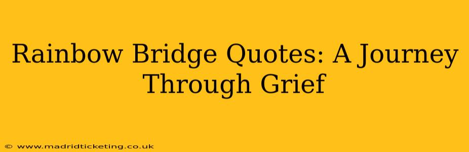 Rainbow Bridge Quotes: A Journey Through Grief