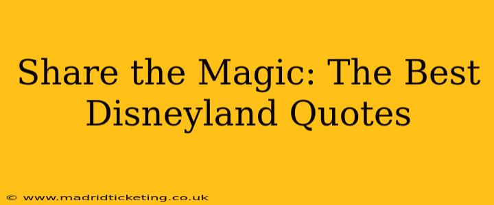 Share the Magic: The Best Disneyland Quotes