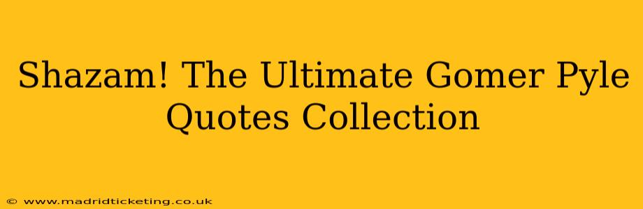 Shazam! The Ultimate Gomer Pyle Quotes Collection