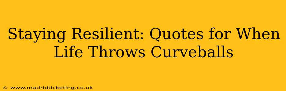 Staying Resilient: Quotes for When Life Throws Curveballs