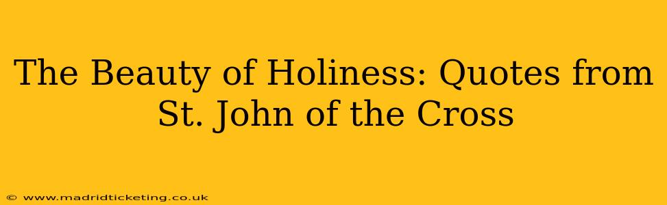 The Beauty of Holiness: Quotes from St. John of the Cross