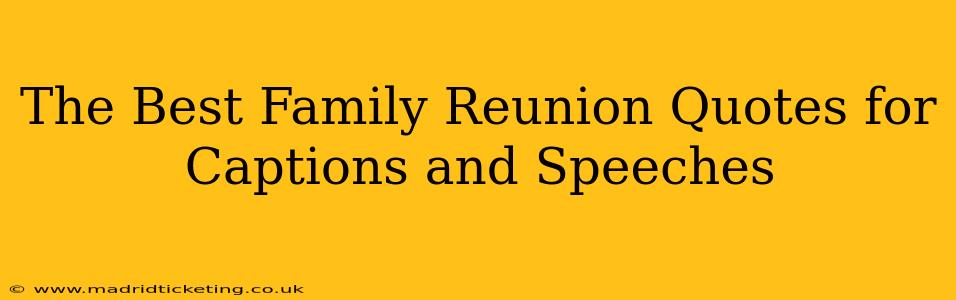 The Best Family Reunion Quotes for Captions and Speeches