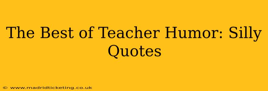 The Best of Teacher Humor: Silly Quotes