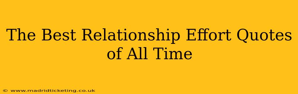 The Best Relationship Effort Quotes of All Time