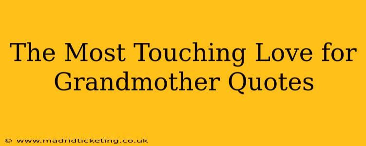 The Most Touching Love for Grandmother Quotes
