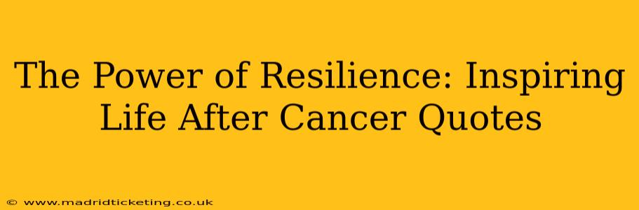 The Power of Resilience: Inspiring Life After Cancer Quotes