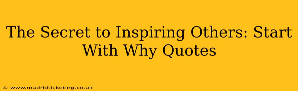 The Secret to Inspiring Others: Start With Why Quotes