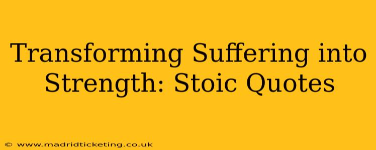Transforming Suffering into Strength: Stoic Quotes
