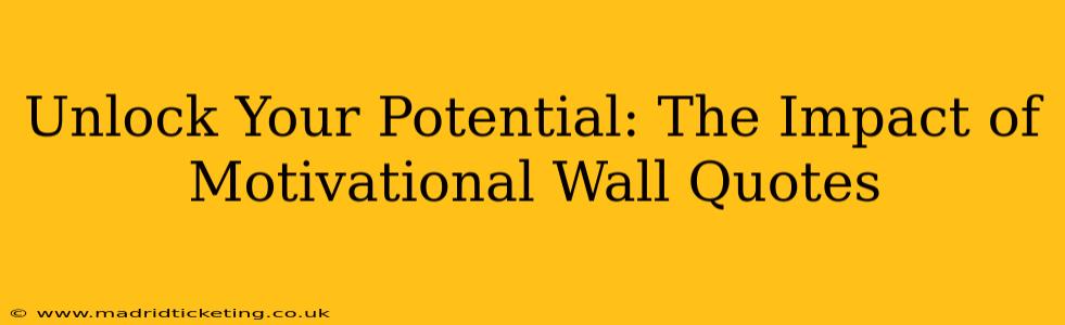 Unlock Your Potential: The Impact of Motivational Wall Quotes