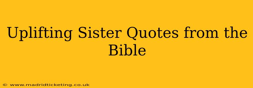 Uplifting Sister Quotes from the Bible