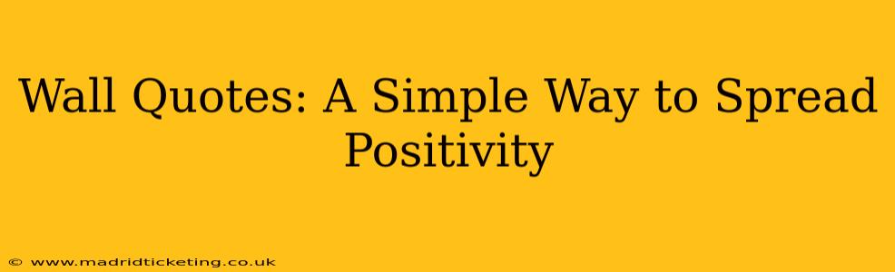 Wall Quotes: A Simple Way to Spread Positivity