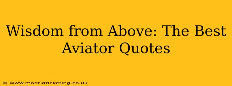 Wisdom from Above: The Best Aviator Quotes