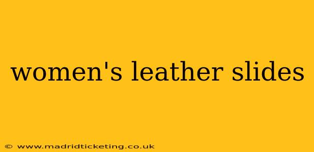 women's leather slides