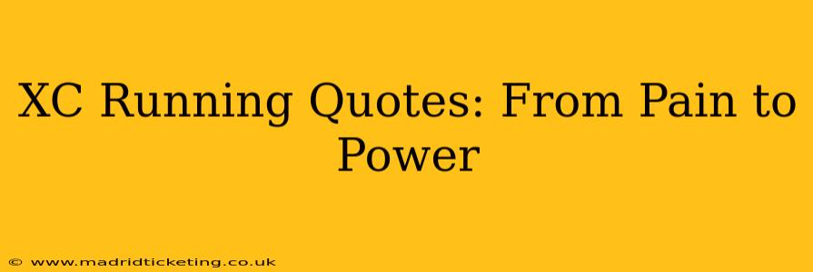 XC Running Quotes: From Pain to Power