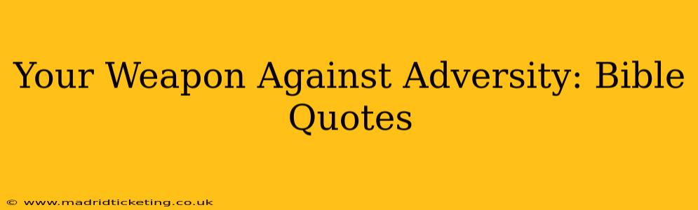 Your Weapon Against Adversity: Bible Quotes